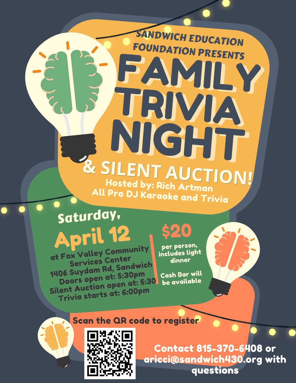 ***FAMILY TRIVIA NIGHT & SILENT AUCTION***