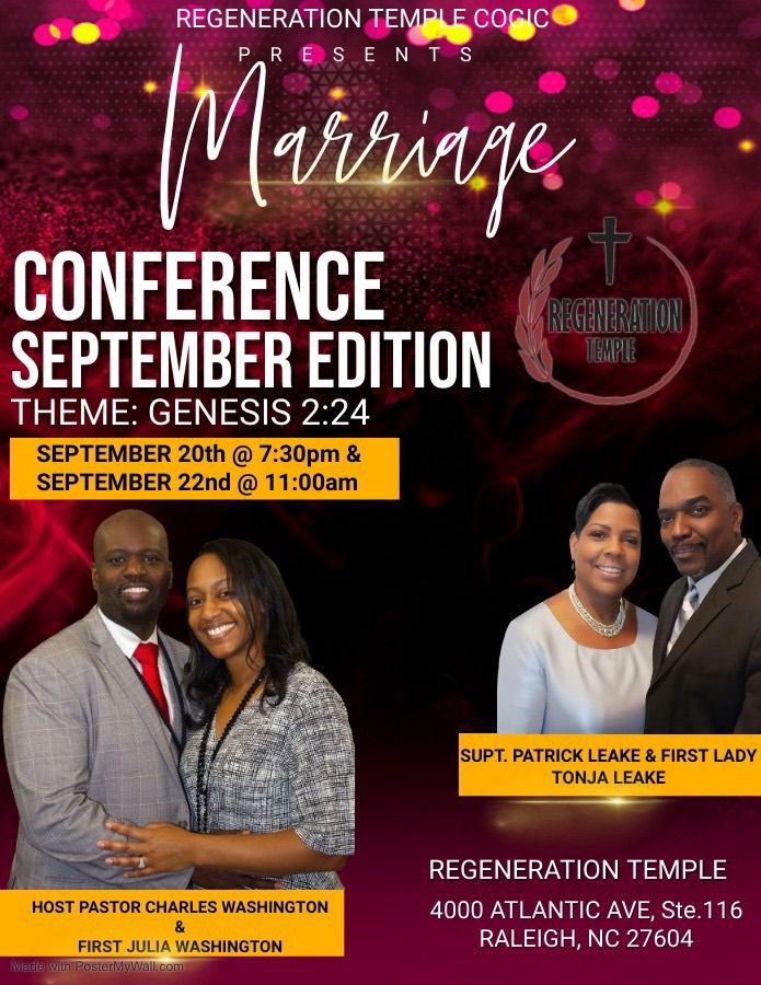 Marriage Conference \u201cSeptember Edition\u201d Genesis 2:24 ??