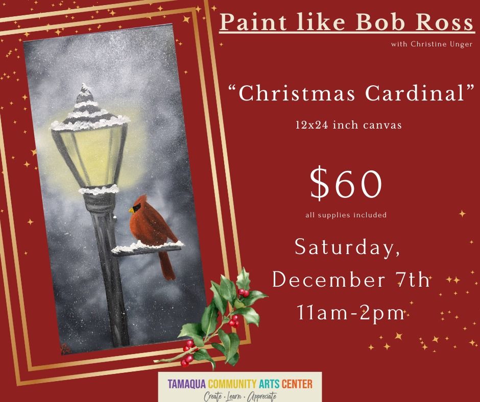 Paint Like Bob Ross-Christmas in July