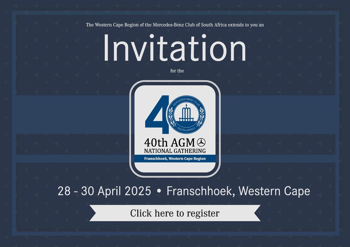 40th AGM & National Gathering - Franschhoek