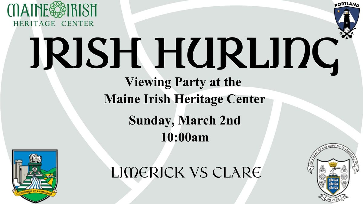 Irish Hurling Viewing Party!