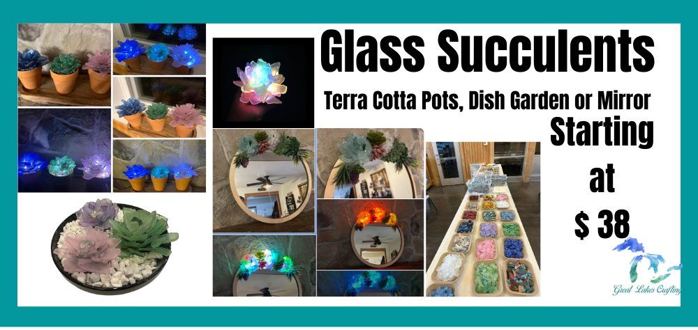 Garden City Glass Succulents Workshop 6:30 PM at Straight Farmhouse Museum