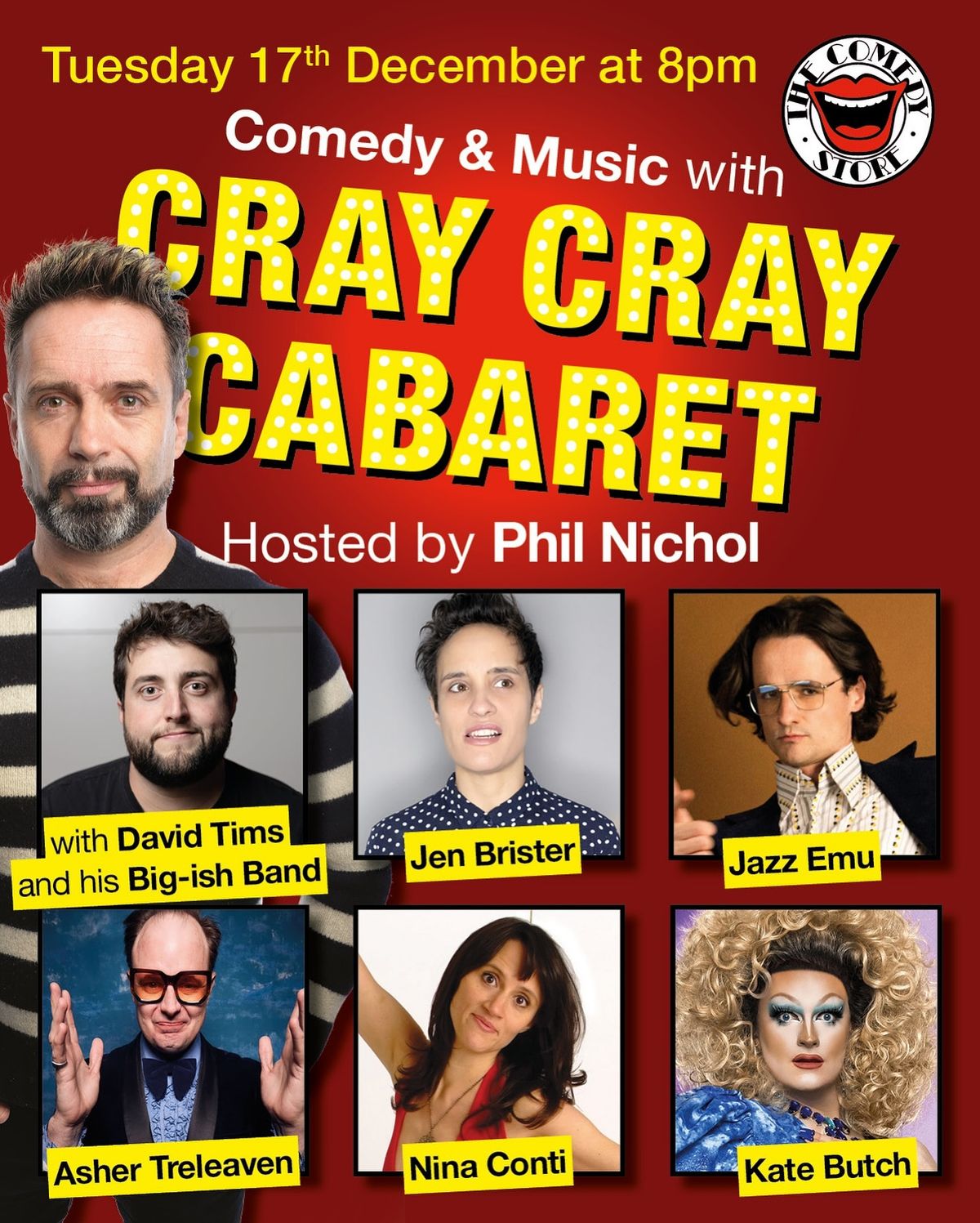 PHIL NICHOL & DAVID TIMS |  JEN BRISTER | ASHER TRELEAVEN | NINA CONTI | JAZZ EMU | KATE BUTCH