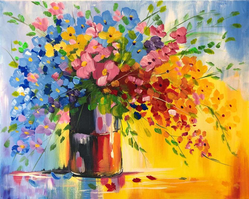 Sip & Paint 'Floral Delight' with us!