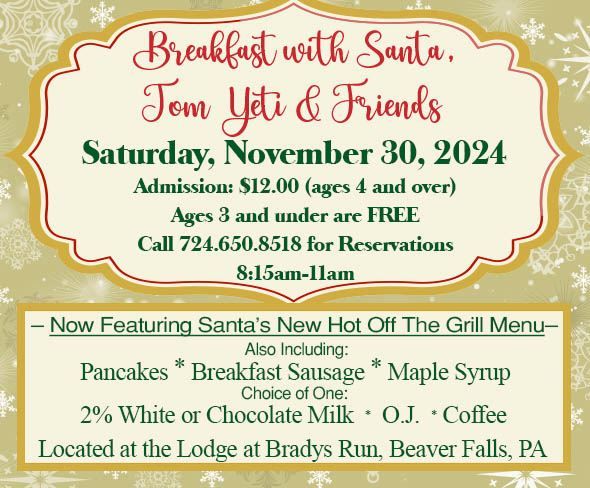 BCCE Breakfast with Santa, Tom Yeti & Friends