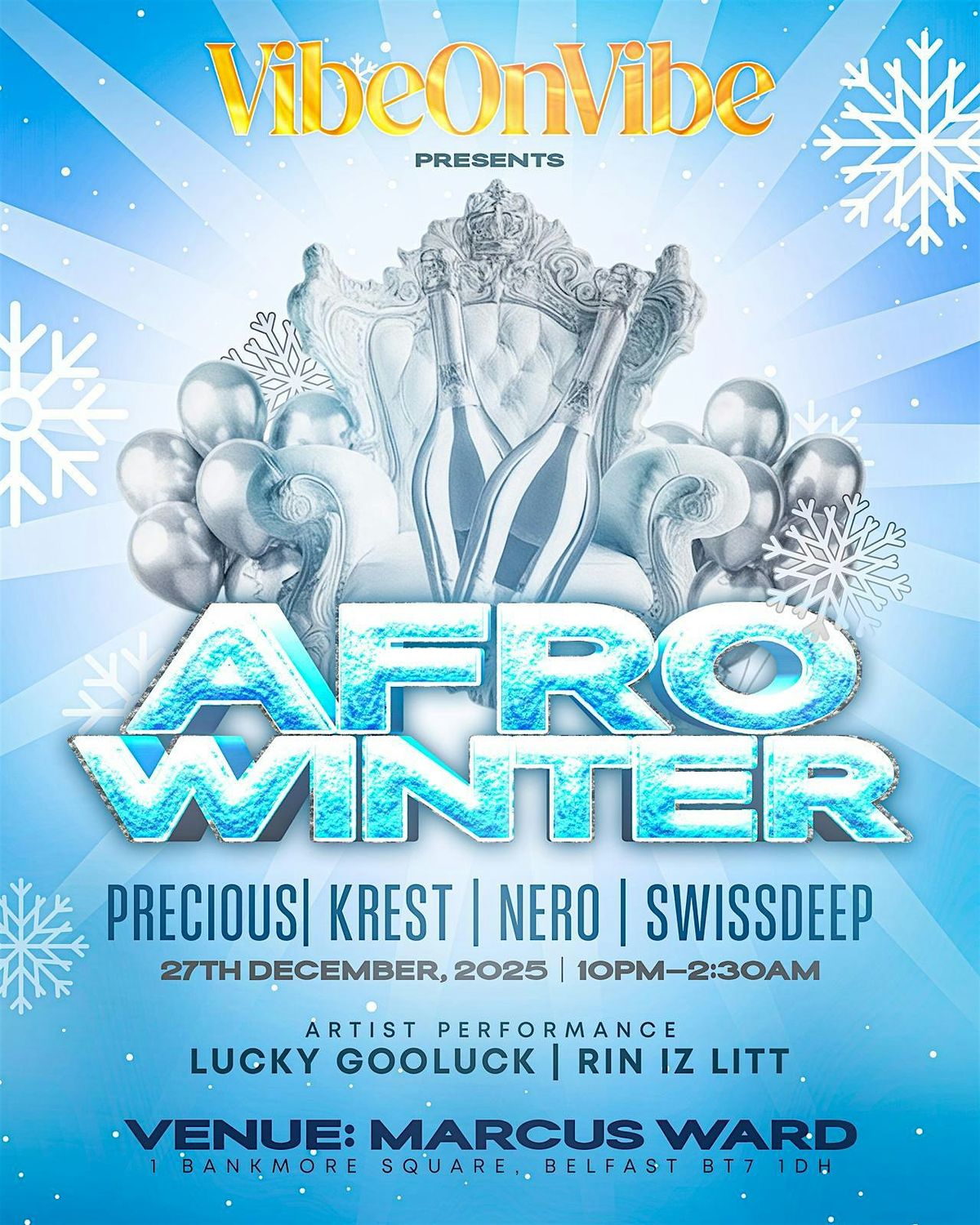 VIBE ON VIBE  (AFRO WINTER 27\/DEC\/2025) GRAB YOUR EARLY BIRD TICKETS NOW!!!