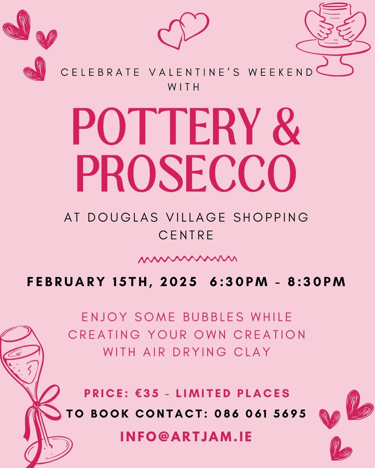 Pottery & Prosecco Valentines Event