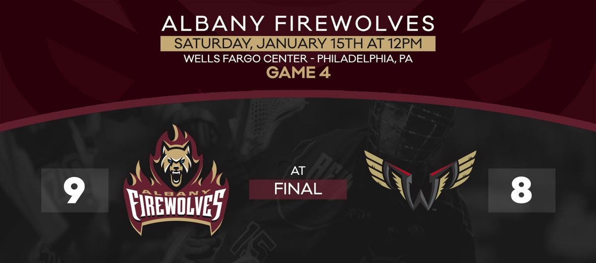 Albany FireWolves at Philadelphia Wings at Wells Fargo Center-PA