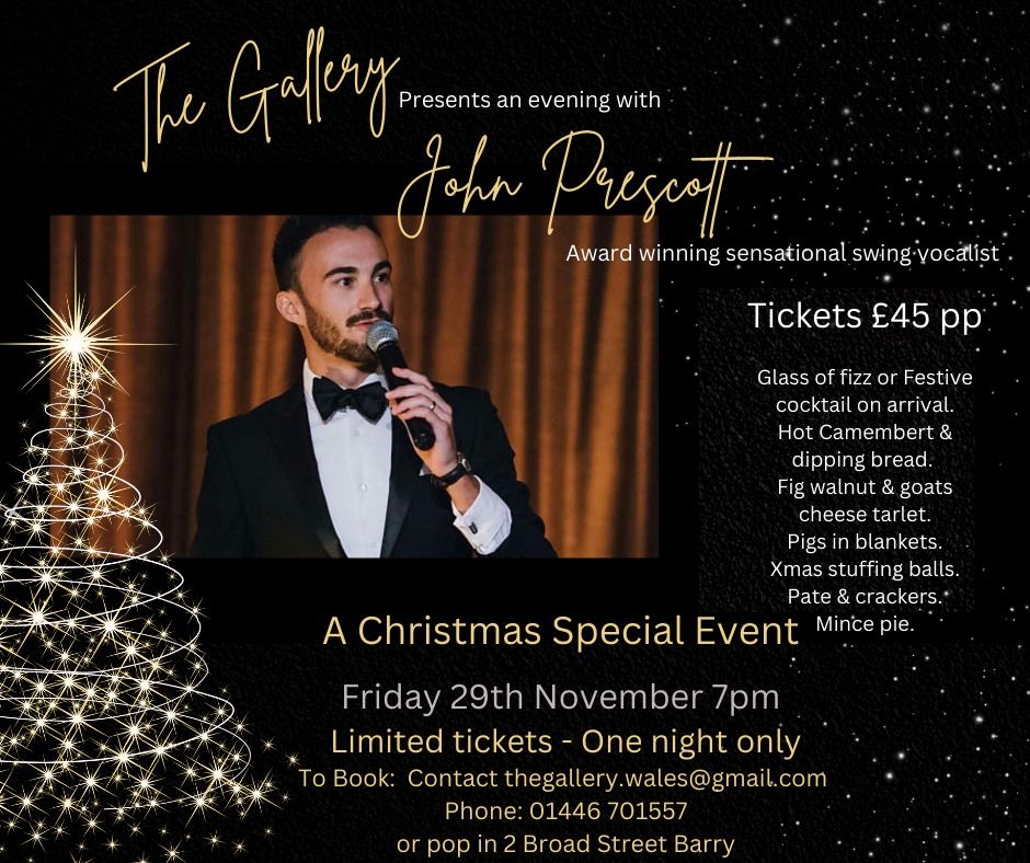 Christmas Special Event - An evening with John Prescott swing singer