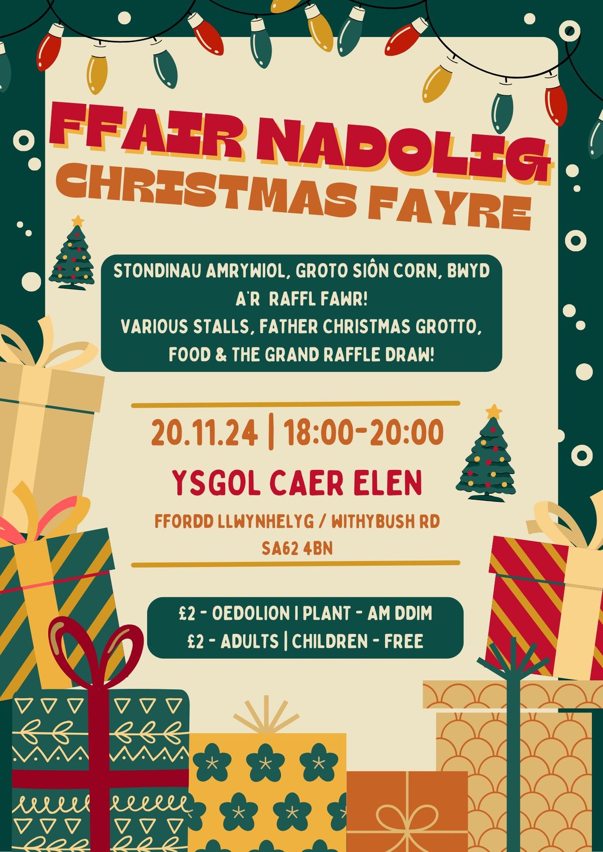 Ffair Nadolig Ysgol Caer Elen Christmas Fayre