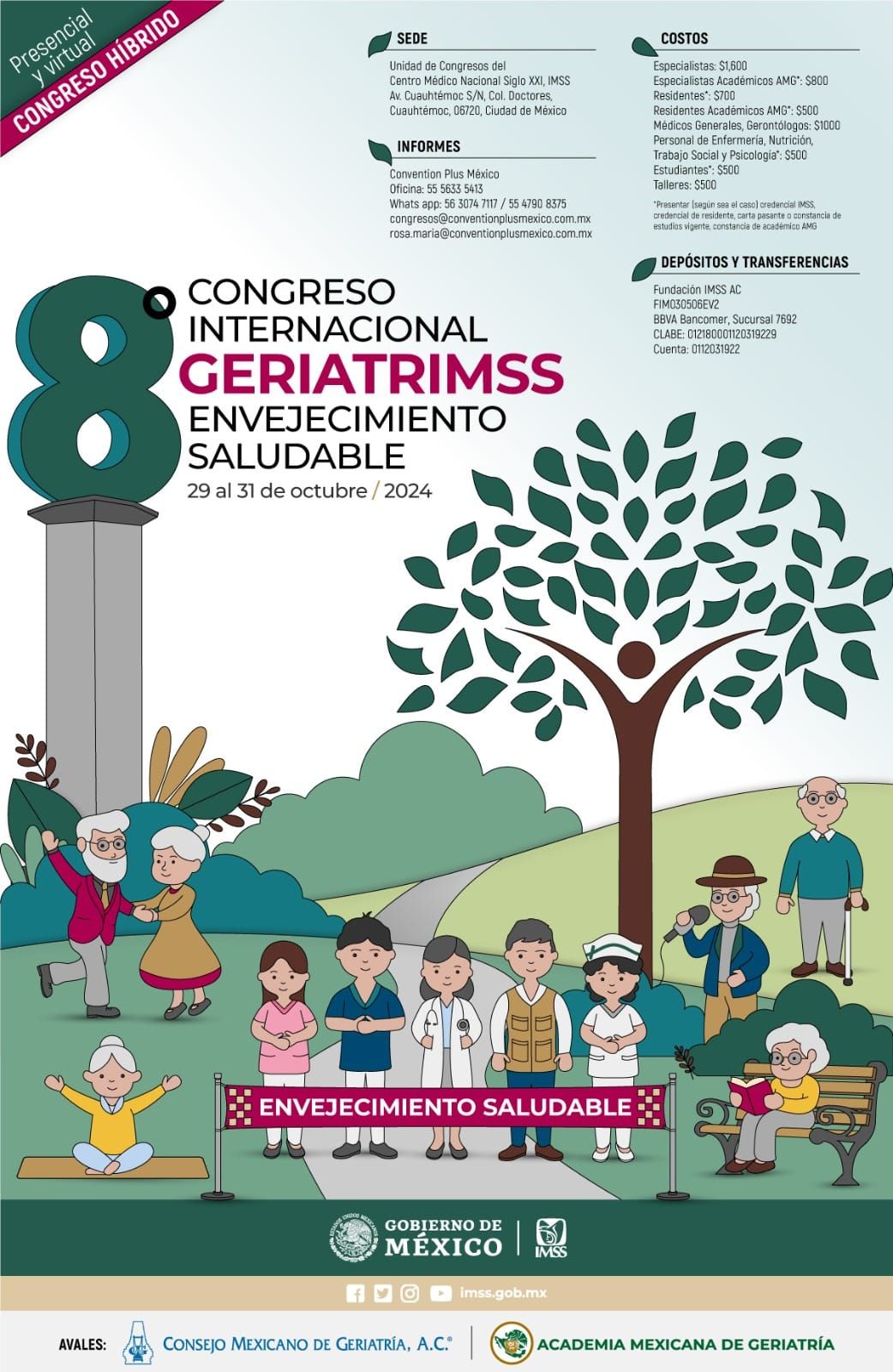 8\u00b0 Congreso Internacional GeriatrIMSS 2024 *Envejecimiento Saludable*