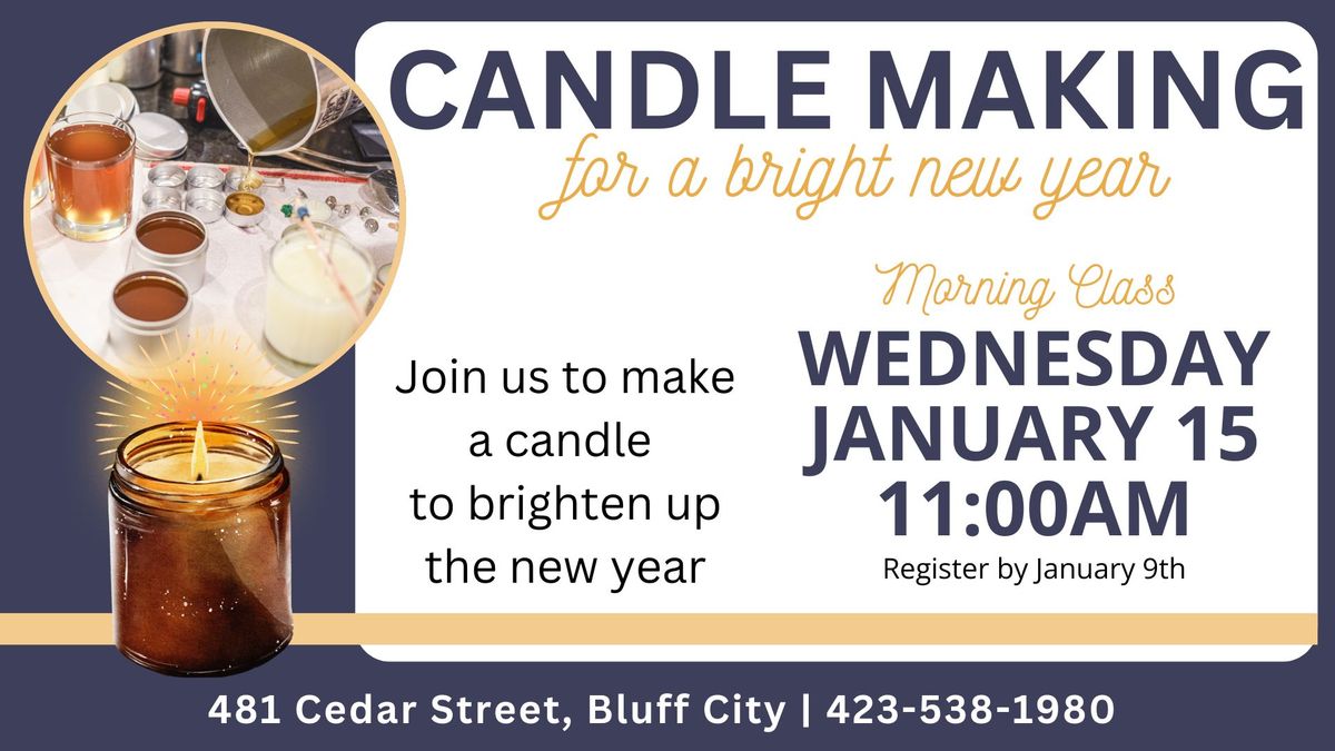 Candle-making for the new year at Bluff City's Thomas Memorial branch library