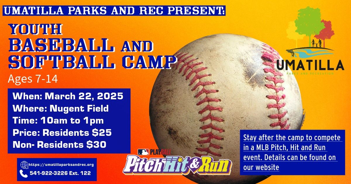 Umatilla Parks and Recreation Youth Baseball and Softball Victory Camp