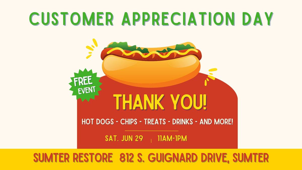 Customer Appreciation Day - Sumter Restore