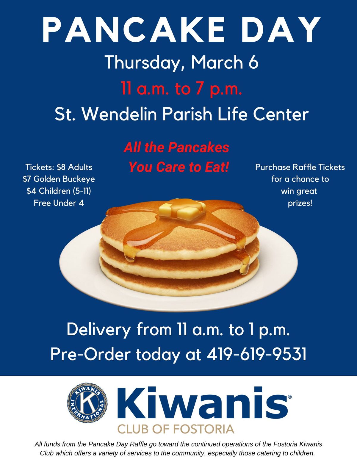 Fostoria Kiwanis Pancake Day