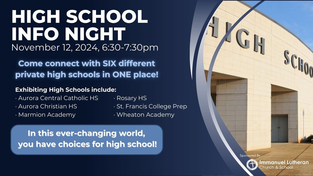 High School Info Night Open House