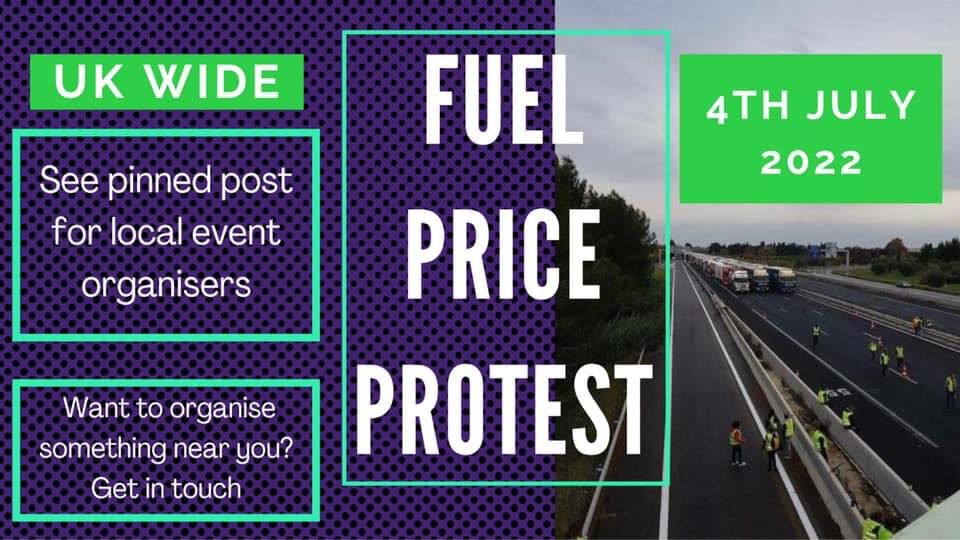 Stand up to petrol prices, Barnstaple railway station, 4 July 2022