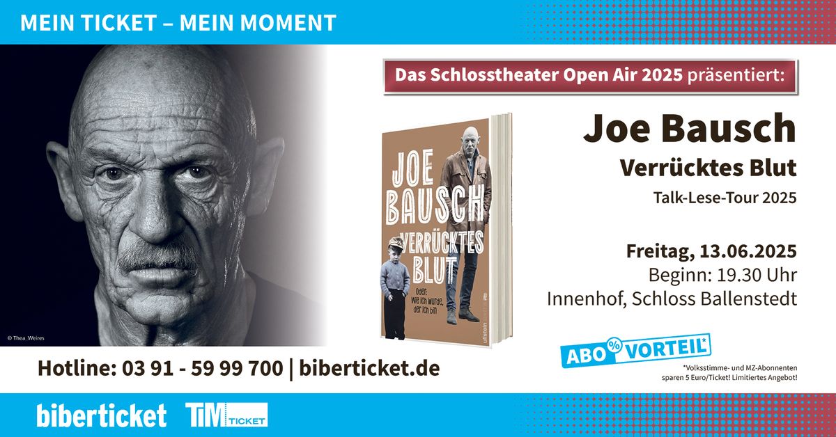 Schlosstheater Open Air 2025 | Joe Bausch - Verr\u00fccktes Blut | Talk & Lesung