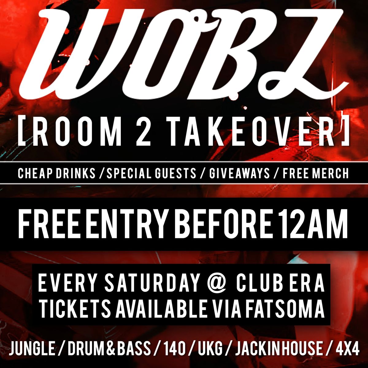 WOBZ [Room 2 Takeover] - Saturday 12th October