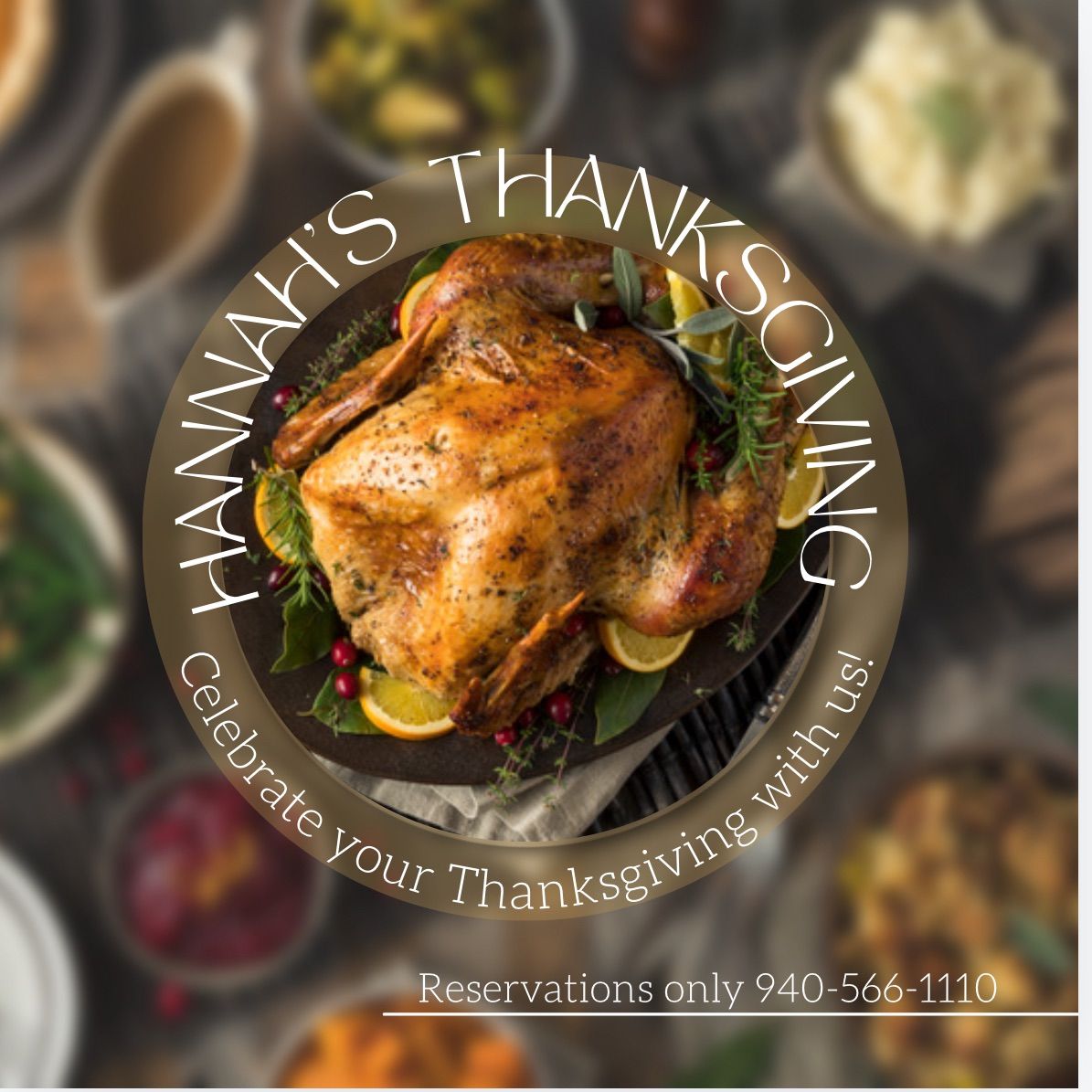 Thanksgiving Day Menu at Hannah\u2019s Denton 