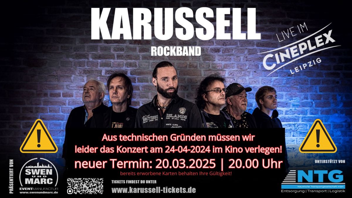 ROCK TRIFFT KINO | KARUSSELL-ROCKBAND LIVE IN KONZERT IM CINEPLEX LEIPZIG