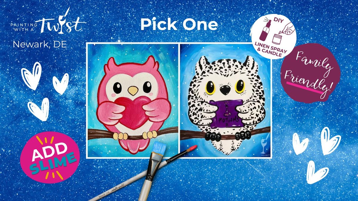 Paint & Create - Family Day: Hoot Friends (Make Slime Add-On)