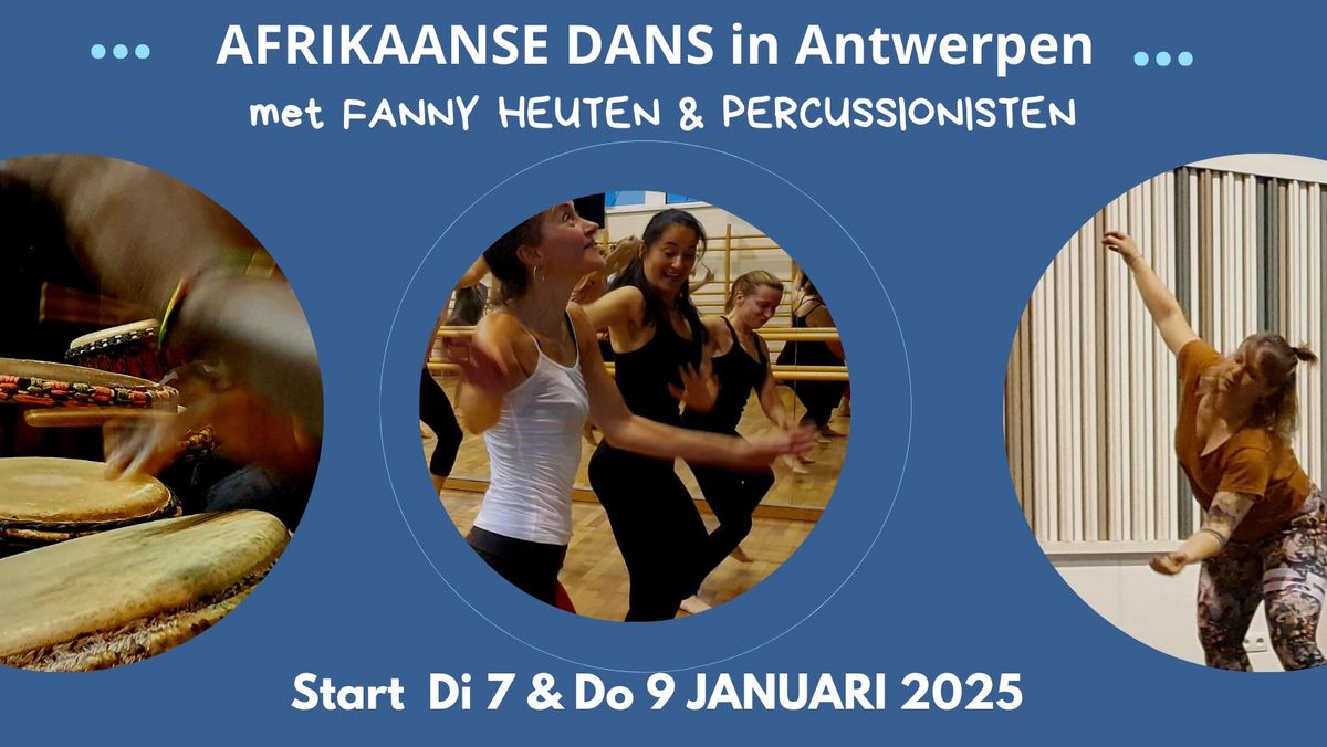 Cursussen Afrikaanse Dans met Fanny Heuten & percussionisten januari 2025