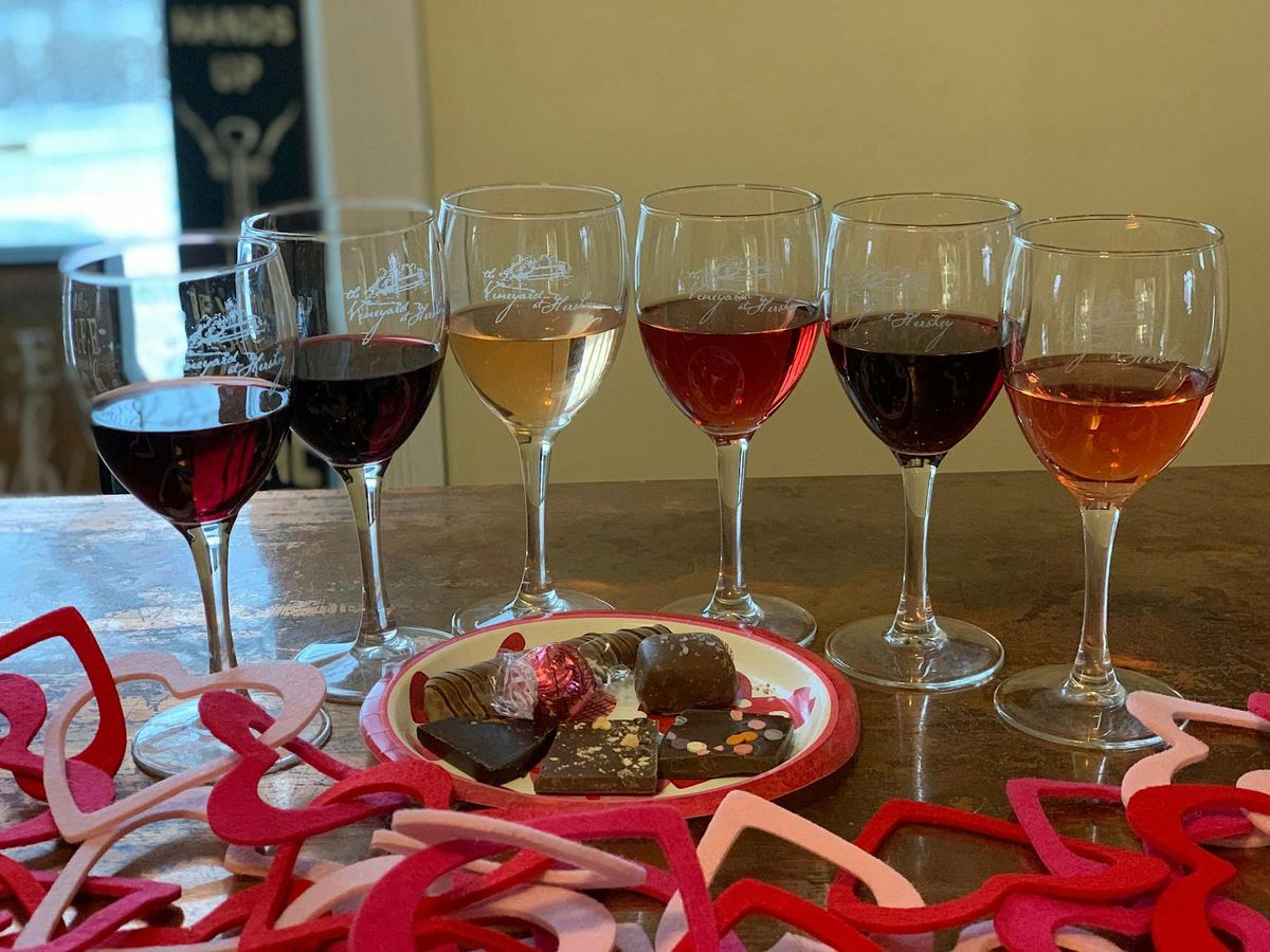 Chocolate and Wine flights at The Vineyard at Hershey