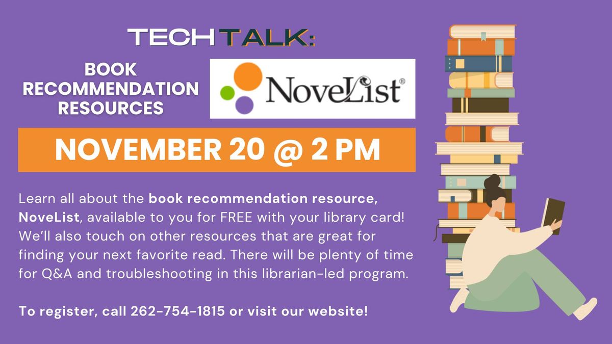 Tech Talk: NoveList & Book Recommendation Resources