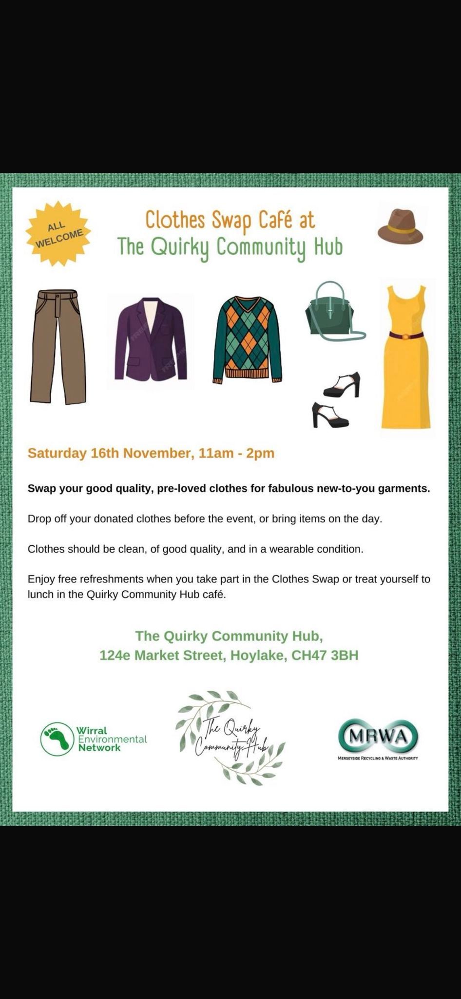 The Quirky Community Hub's Clothes Swap Event