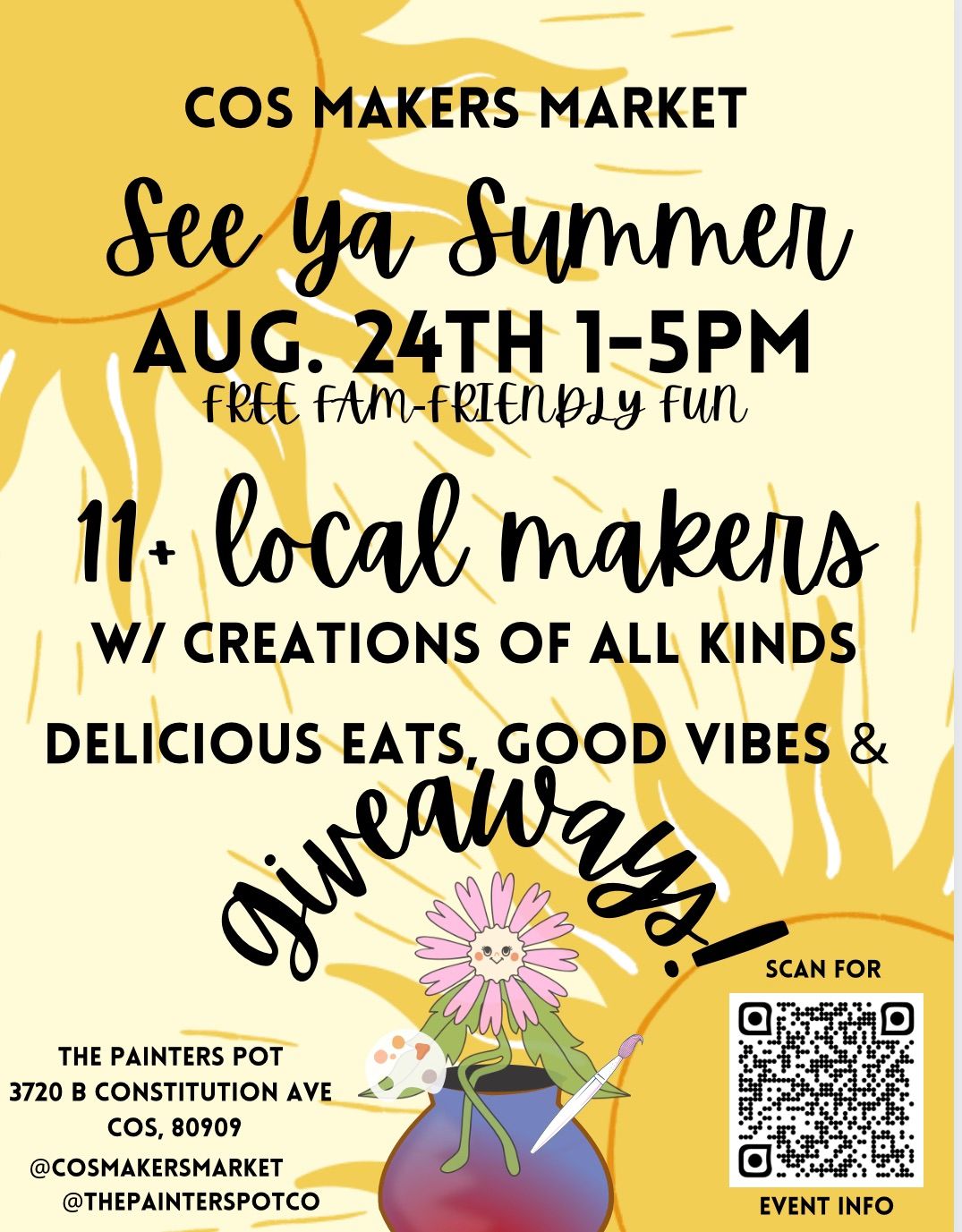 SEE YA SUMMER \u2600\ufe0fwith COS Makers Market FREE FAMILY FRIENDLY EVENT 