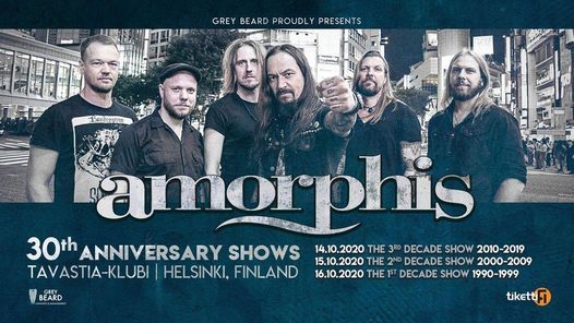Amorphis 30th Anniversary Shows 14-16.10.2020