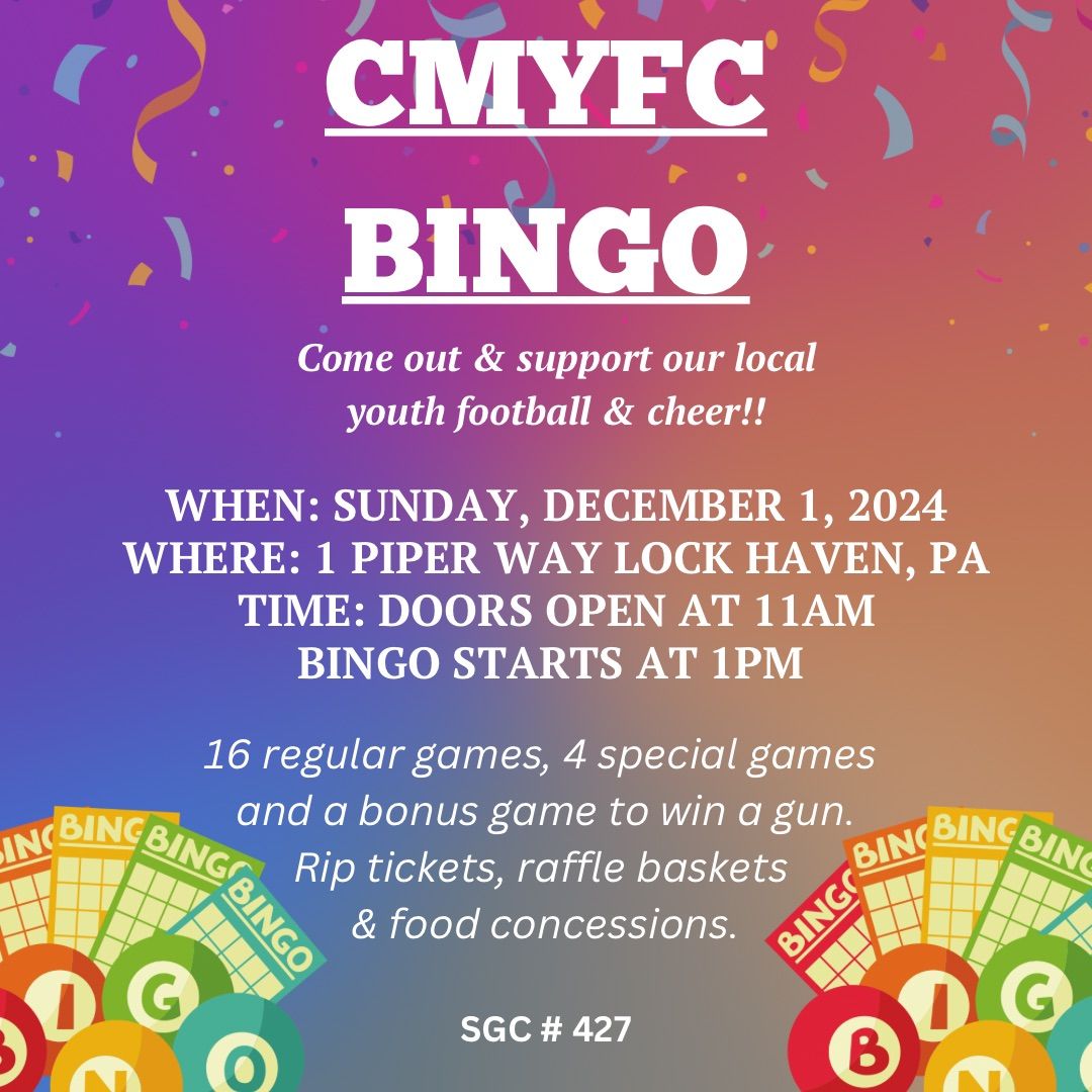 CMYFC Cash Bingo