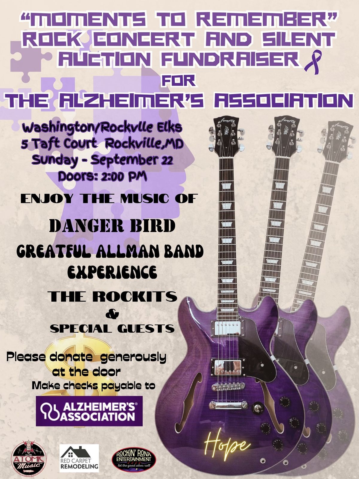 "MOMENTS TO REMEMBER" CONCERT FUNDRAISER FOR THE ALZHEIMER'S ASSOCIATION