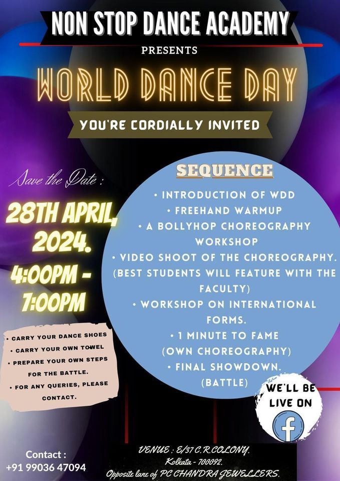 World Dance Day Celebration at NSDA baghajatin 