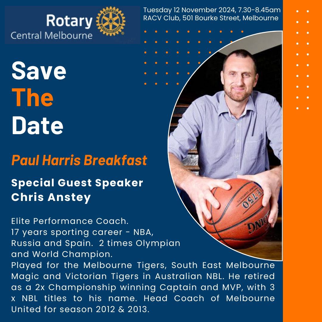 2024 Paul Harris Breakfast with Chris Anstey