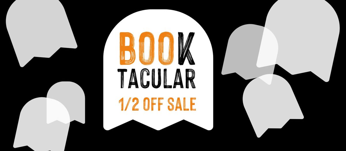 Booktacular 1\/2 off sale 