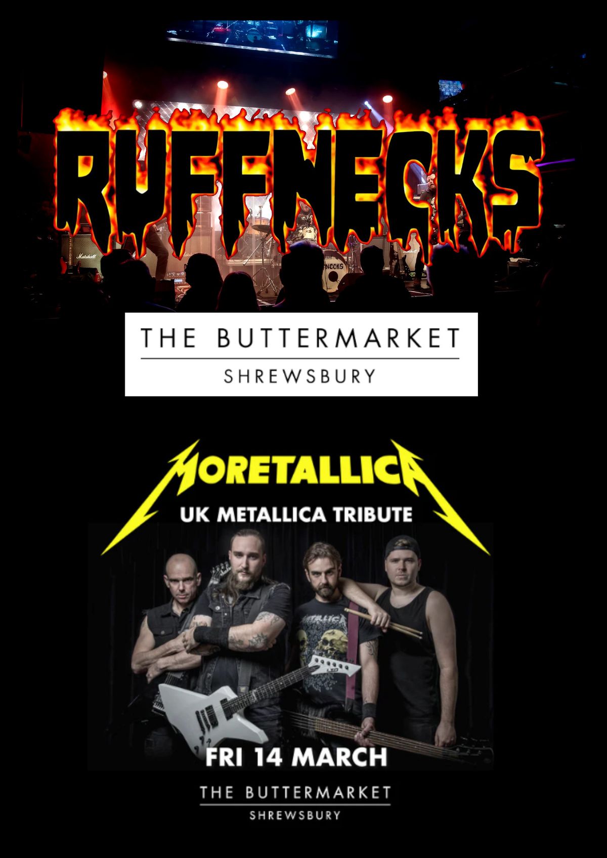 Ruffnecks with Moretallica @ The Buttermarket - Shrewsbury