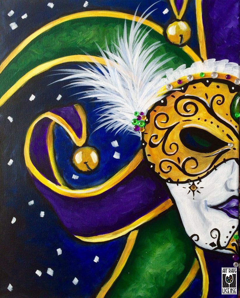 Masquerade Canvas Paint and Sip