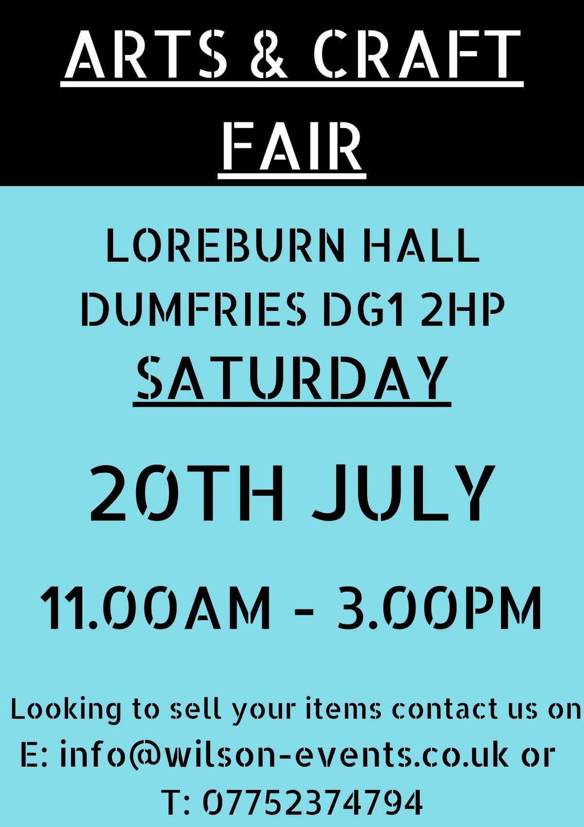 Dumfries Arts & Craft Fair 20\/07\/2024