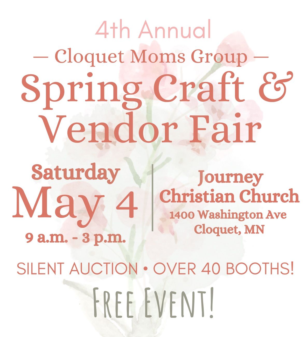 Cloquet Moms Group 4th Annual Spring Craft & Vendor Fair