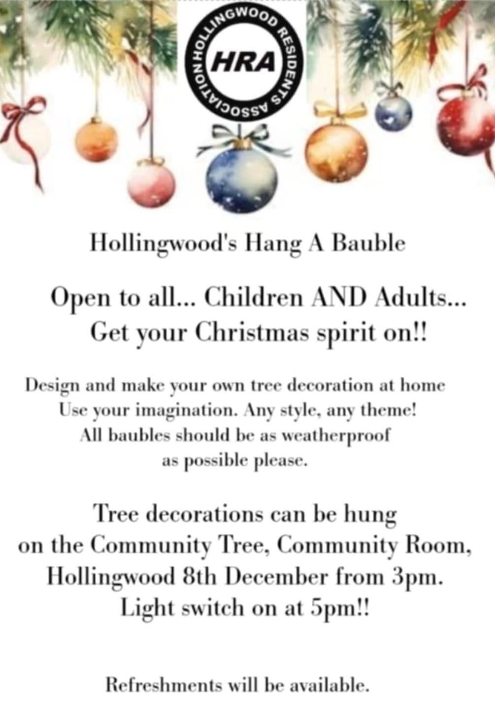 Hollingwood\u2019s Hang a Bauble 