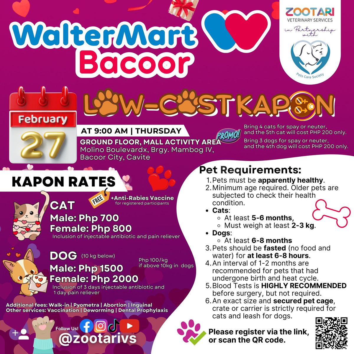 Low-Cost Kapon at Waltermart Bacoor, Cavite