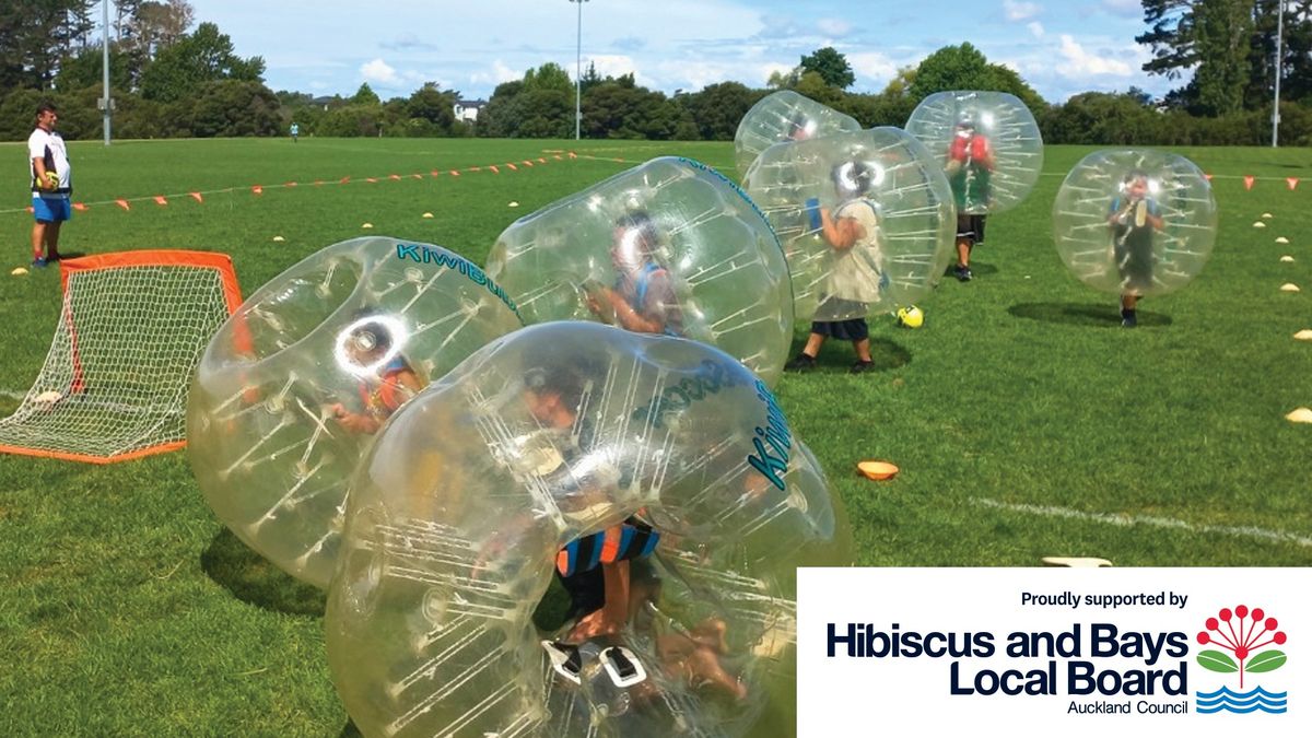 Kiwi Bubble Soccer - Centreway Reserve. 19 Jan 2025 FREE community activation.