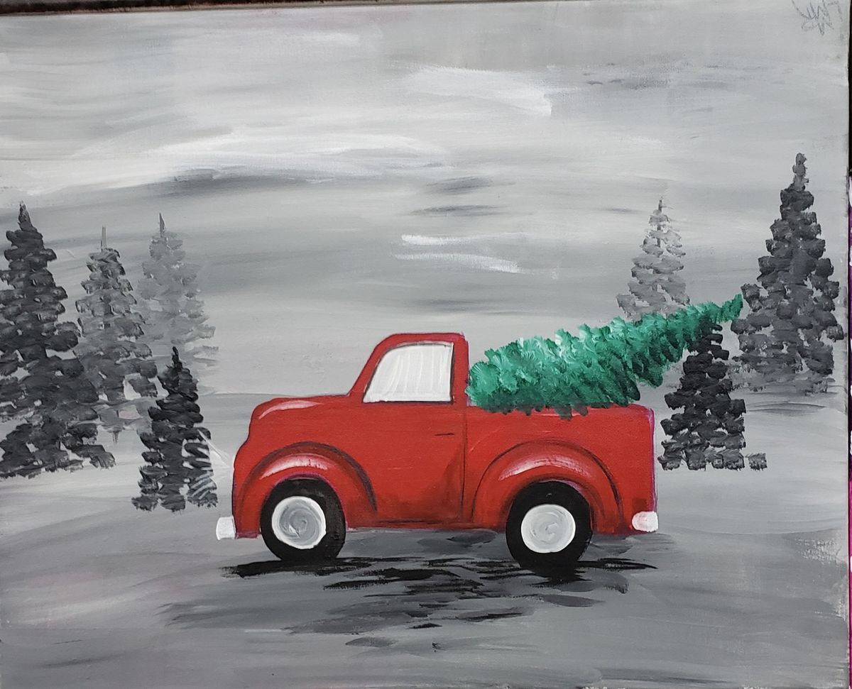 Lil Red Truck Paint Class BYOB Event at Artsy Fartsy