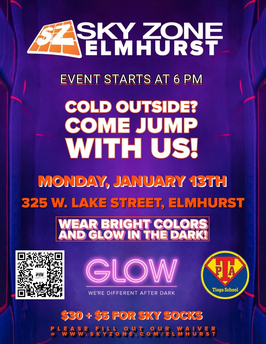 Skyzone Glow party fundraiser