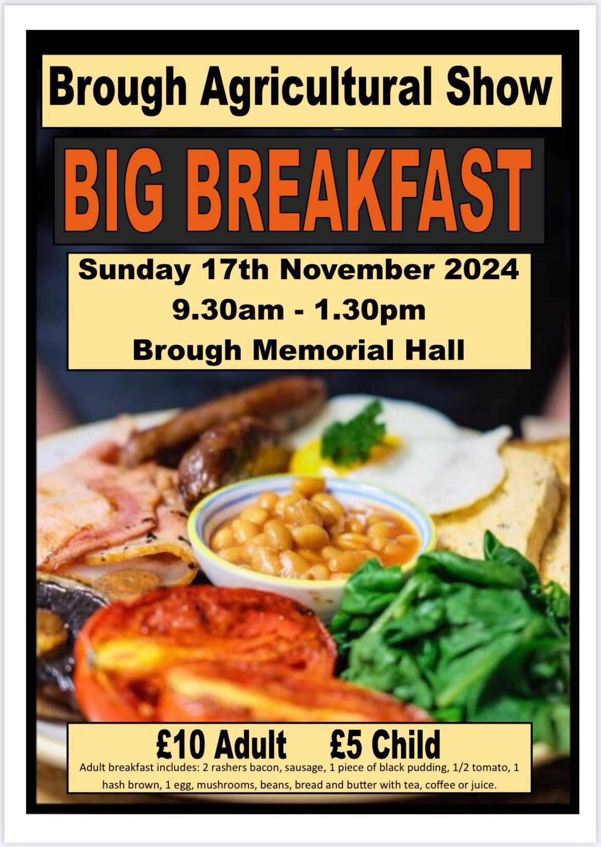 Brough Agricultural Show\u2019s Big Breakfast