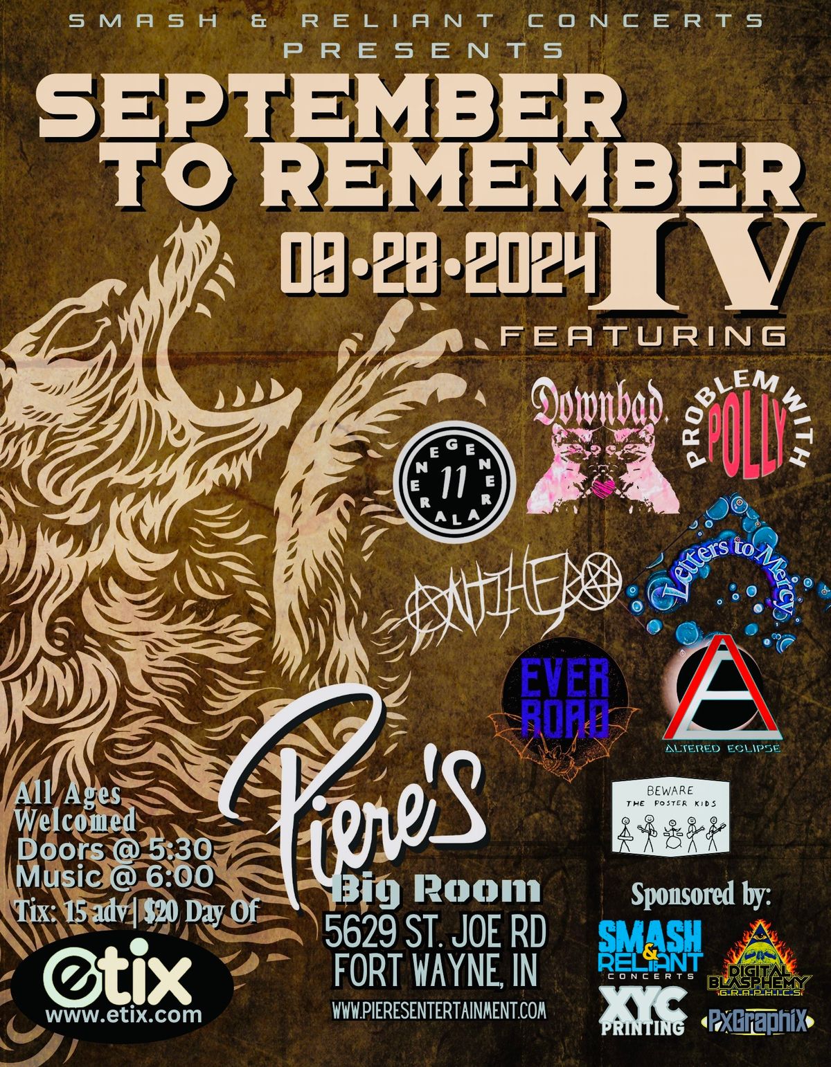 September To Remember IV 2024 at Piere's Big Room