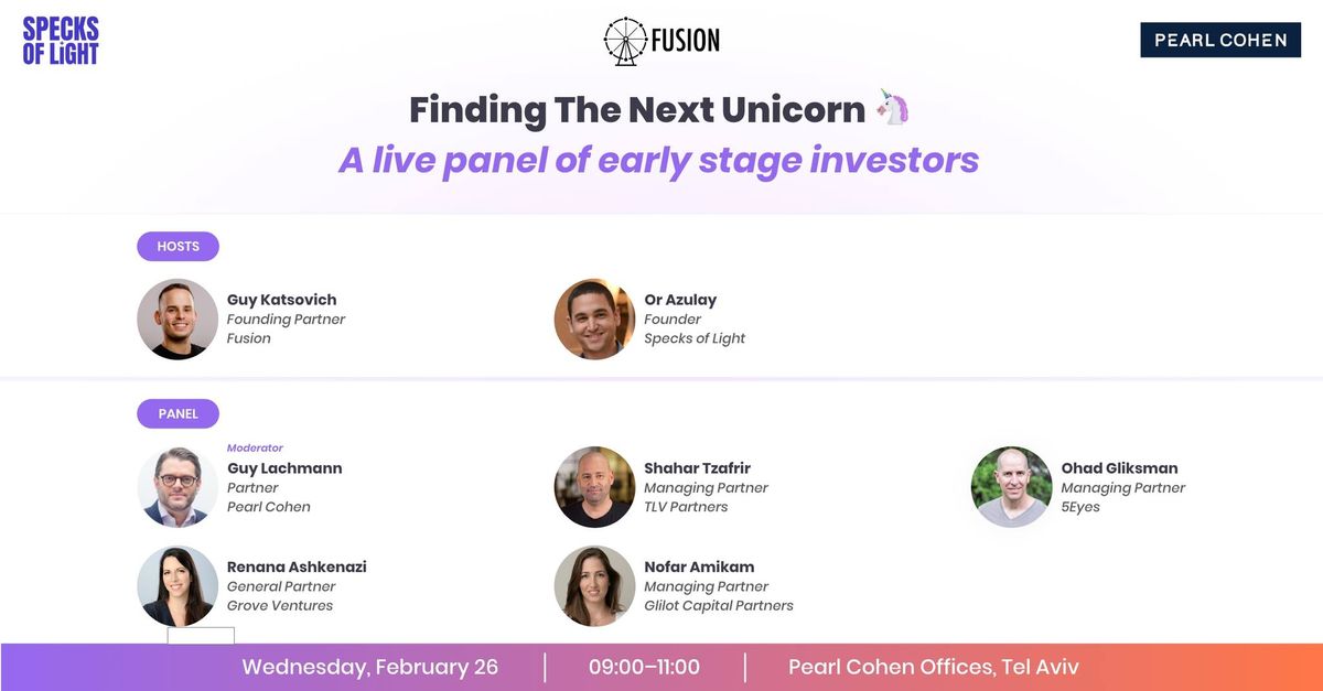 Finding The Next Unicorn - A live panel of early stage investors