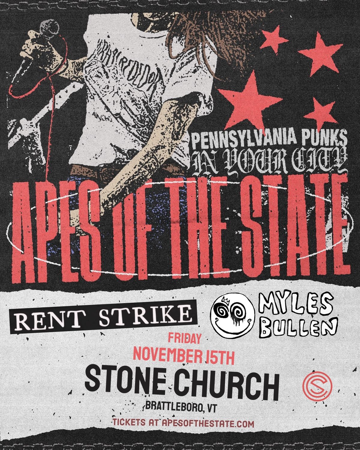 Apes of the State | Rent Strike | Myles Bullen (Live at the Stone Church, Brattleboro VT)